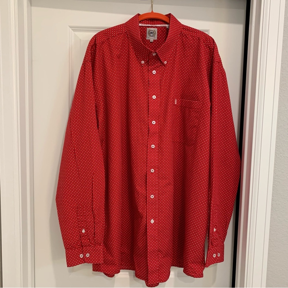 Cinch Red Casual Button Down Shirt